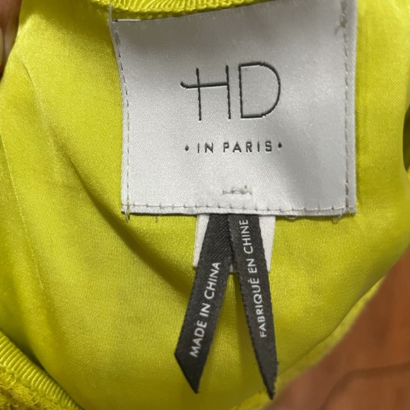 Neon green HD in Paris Anthropologie A Line Skirt - Picture 4 of 8